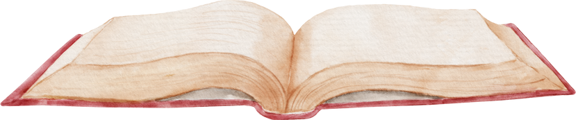 Watercolor open book